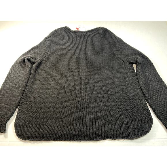 Wooden Ships Sz M/L Dog Mom Sweater Black Cozy Graphic Dog Lover Slouchy NWT - Picture 8 of 12